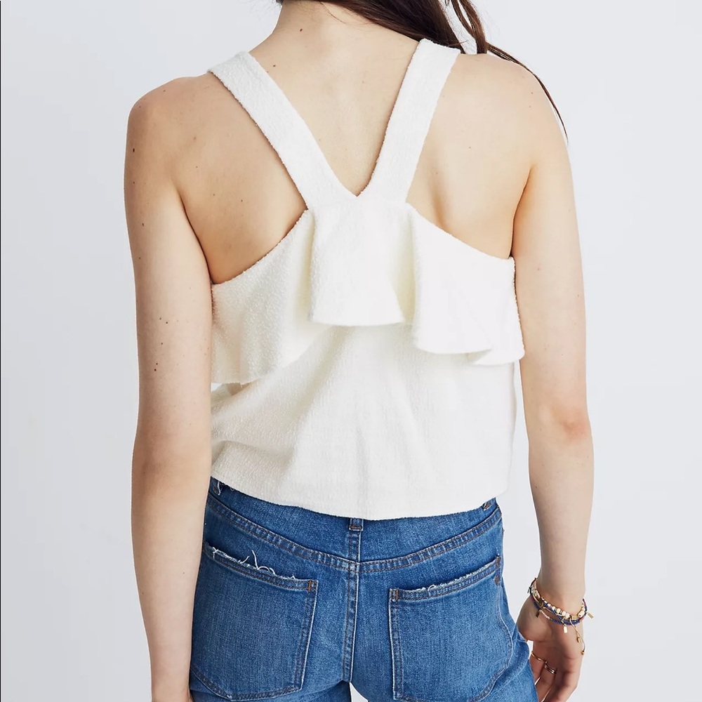 Madewell Texture & Thread Ruffle Tie-Front Tank - Picture 4 of 9